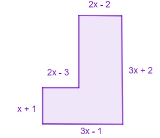 Polígono com valor dos lados discriminados para cálculo de perímetro