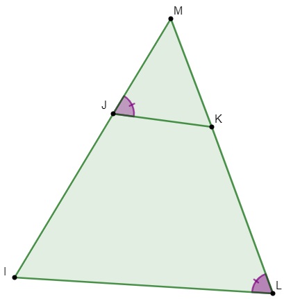 Triângulos MIL e MKJ