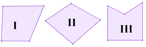 Ilustração de três polígonos.