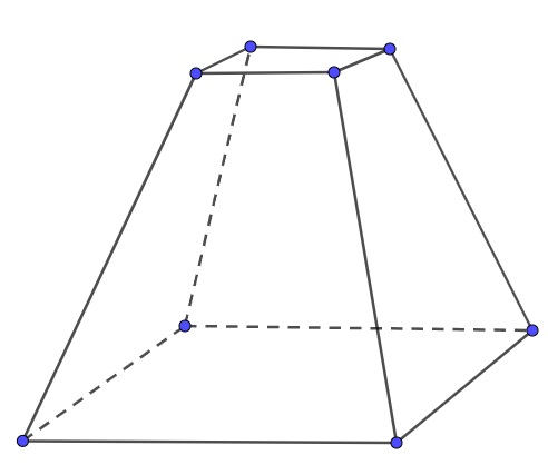 Ilustração de um tronco de pirâmide.