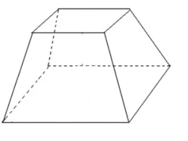  Representação das faces de um tronco de pirâmide 