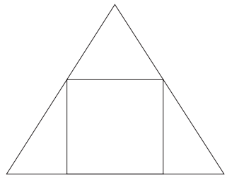 Representação de placa de formatura em formato de triângulo equilátero — questão Enem 2021.