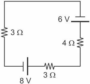Ilustração de um circuito elétrico em uma questão da EsPCEx sobre leis de Kirchhoff.