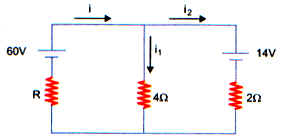 Ilustração de um circuito elétrico em uma questão da Mackenzie sobre leis de Kirchhoff.