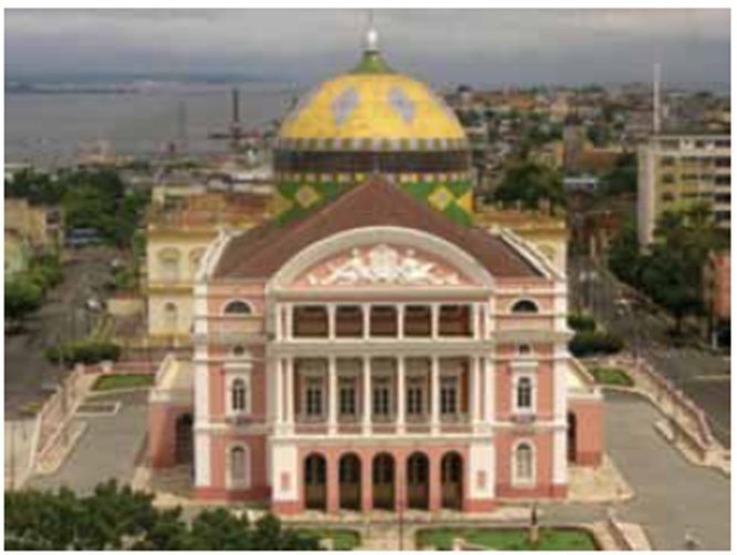 Teatro Amazonas em questão da Unemat sobre reações endotérmicas e exotérmicas.