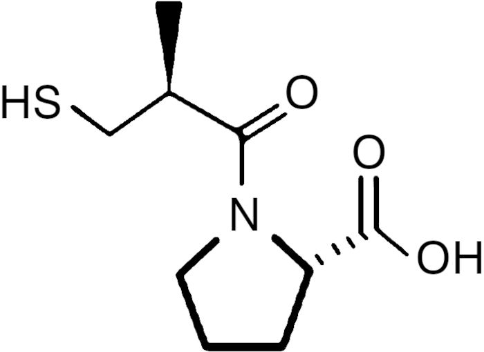 Estrutura química do captopril