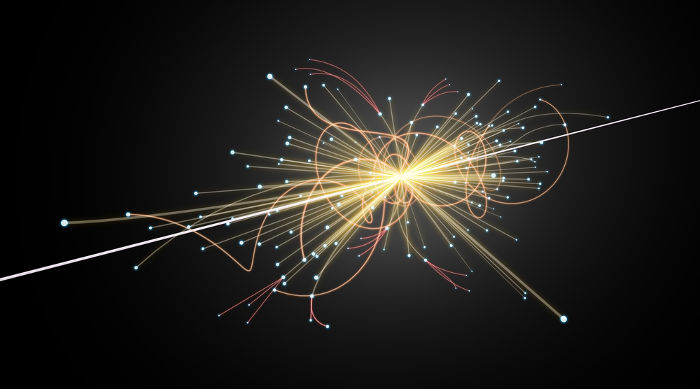 Os bósons de Higgs foram detectados em colisões de partículas, no acelerador chamado LHC.