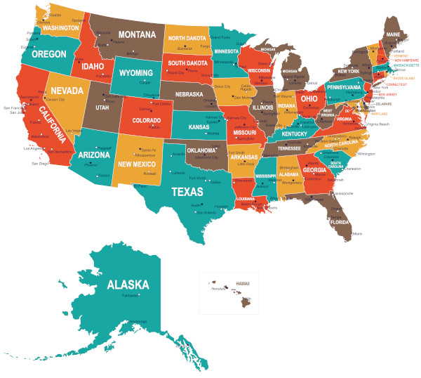 Veja o mapa que iguala o PIB de estados dos EUA com países