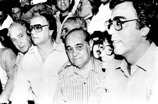 Foi durante a Ditadura Militar que a carreira política de Itamar Franco (2º da esquerda para a direita e usando óculos) deslanchou.[1]