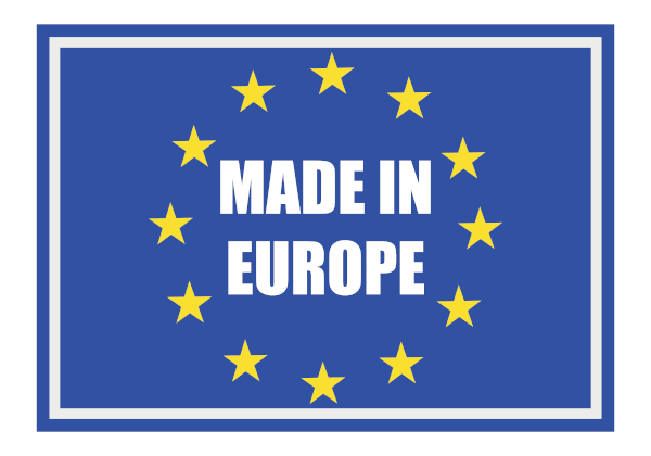 “Feito na Europa”, em tradução livre. O continente europeu tem grande participação na exportação de produtos a nível global. 
