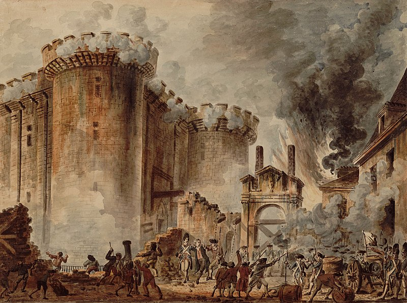 A queda da Bastilha aconteceu em 14 de julho de 1789 e deu início à Revolução Francesa. 