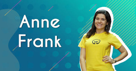 videoaula sobre Anne Frank Thumbnail com a professora da videoaula sobre Anne Frank