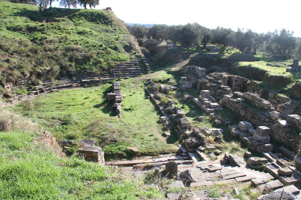 Ruínas da cidade de Esparta.