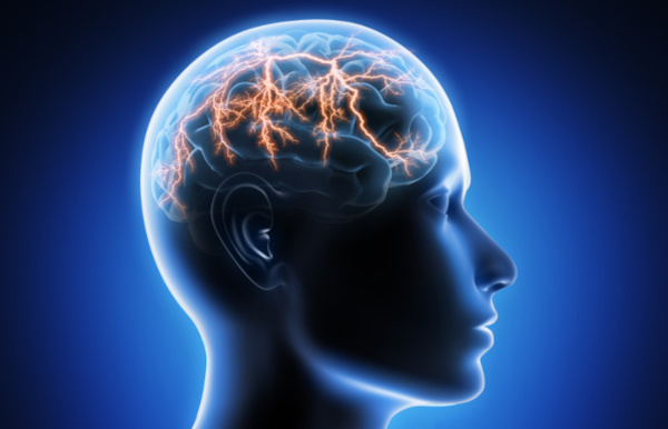 Na epilepsia, observam-se descargas elétricas anormais no cérebro.