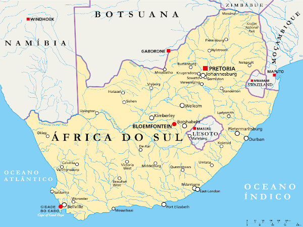 Mapa Da Africa Do Sul 1795