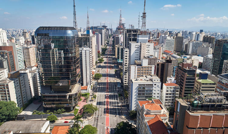 Avenida Paulista, considerada o centro financeiro da cidade de São Paulo.
