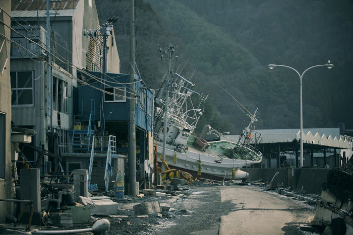 Devastação causada pelo terremoto de Fukushima.