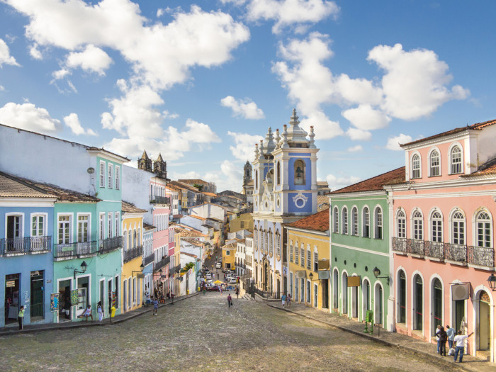 Vista do Pelourinho, centro histórico importante de Salvador