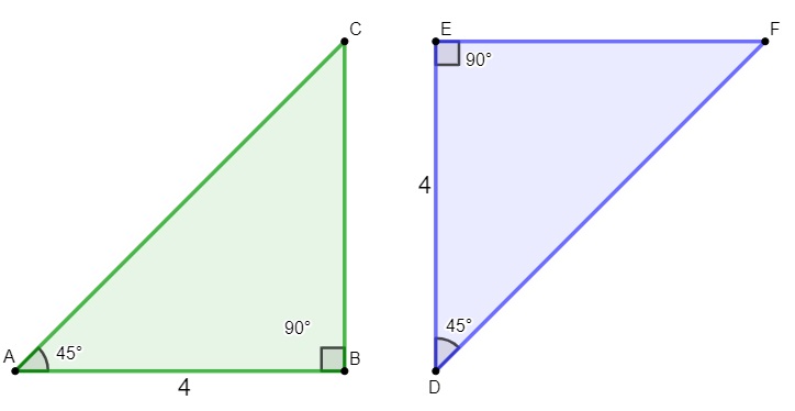 Critério de igualdade de ângulos e ângulos adjacentes - Matemática