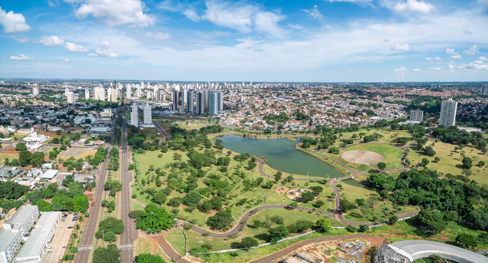 Vista aérea da cidade de Campo Grande