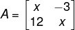 Matriz A de ordem 2x2