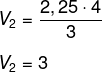 Cálculo de volume de pirâmide com 4 cm de altura e 2,25 cm de lado