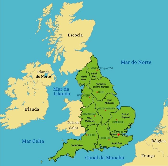 Mapa da Inglaterra