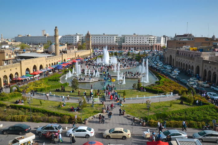 Cidade de Arbil, um dos centros políticos da população curda no Iraque