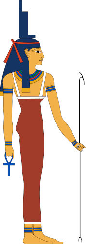 Representação hieroglífica da deusa Ísis