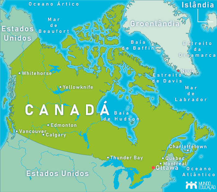 Mapa do Canadá