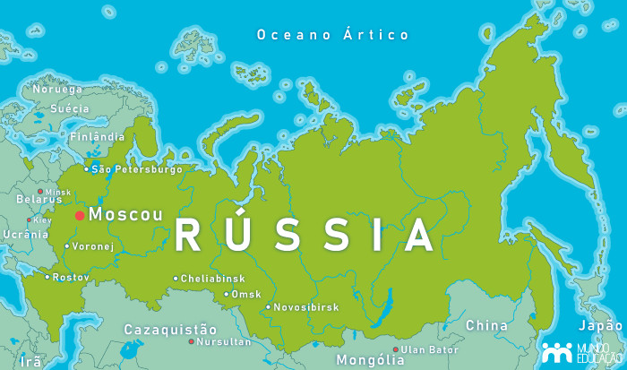 Rússia: mapa, capital, continente e história - Toda Matéria