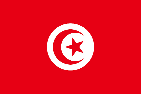 Bandeira da Tunísia.