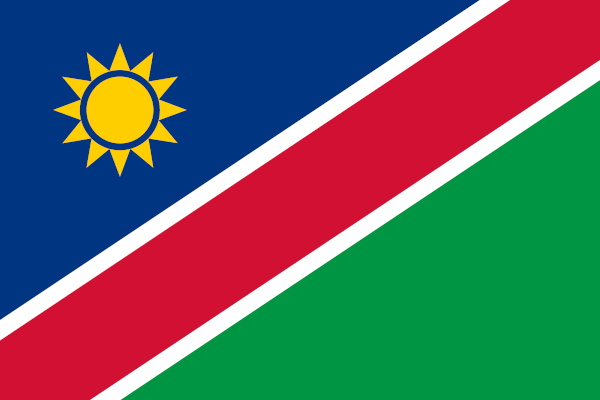 Bandeira da Namíbia.