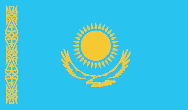 Bandeira do Cazaquistão.