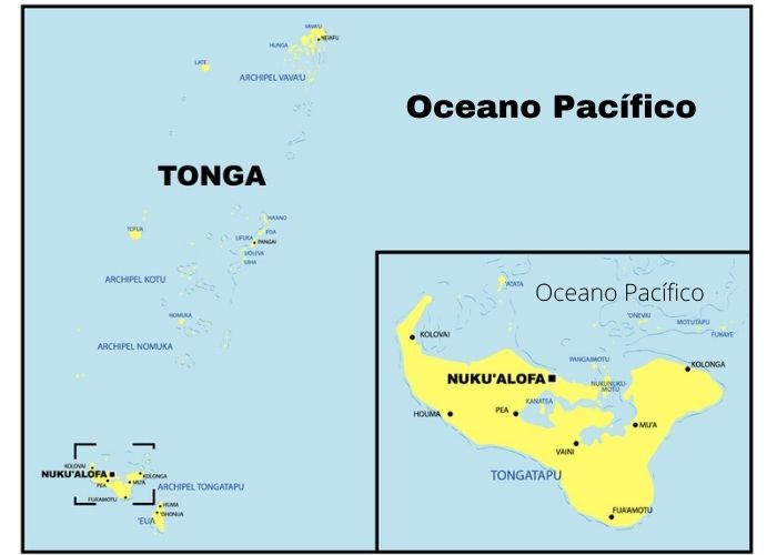 Mapa de Tonga