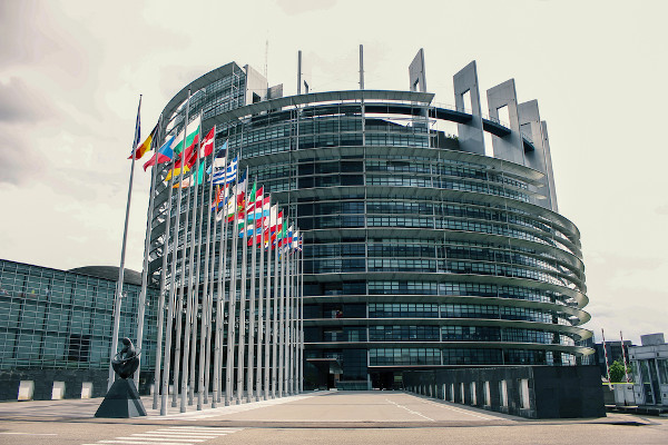 Sede do Parlamento Europeu, localizado na cidade francesa de Estrasburgo.