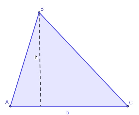 Triângulo com altura delimitada