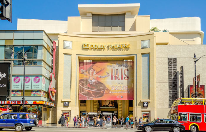 Vista da faixada do Dolby Theatre, em Los Angeles