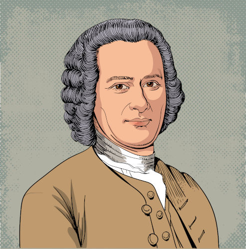 Ilustração de Jean-Jacques Rousseau, um dos expoentes do Iluminismo.