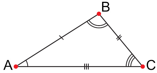 Triângulo escaleno ABC