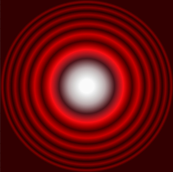 Imagem formada pela difração por uma abertura circular.