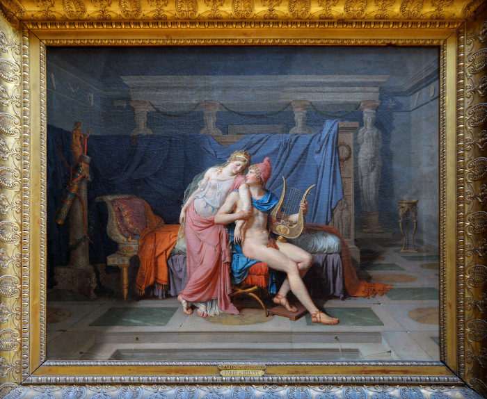  “O amor de Páris e Helena” (1788), de Jacques-Louis David. 