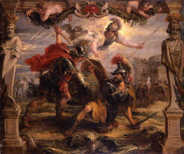 “Aquiles fere Heitor”, de Peter Paul Rubens.