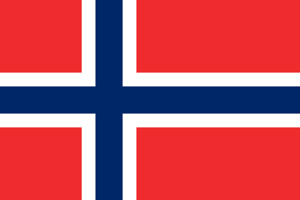 Bandeira da Noruega.