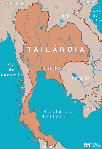 Mapa da Tailândia