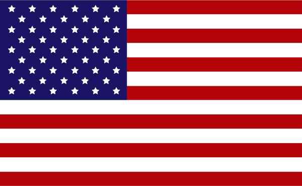Bandeira nacional dos Estados Unidos da América.