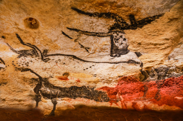 Pinturas rupestres com vestígios de dióxido de manganês