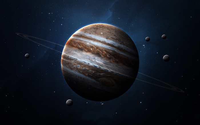 Representação do planeta Júpiter.