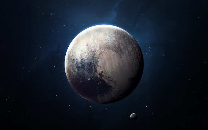 Representação do planeta-anão Plutão.