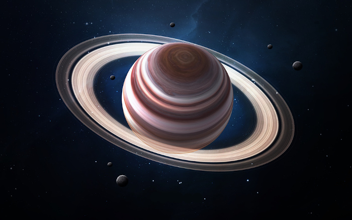 Representação do planeta Saturno.